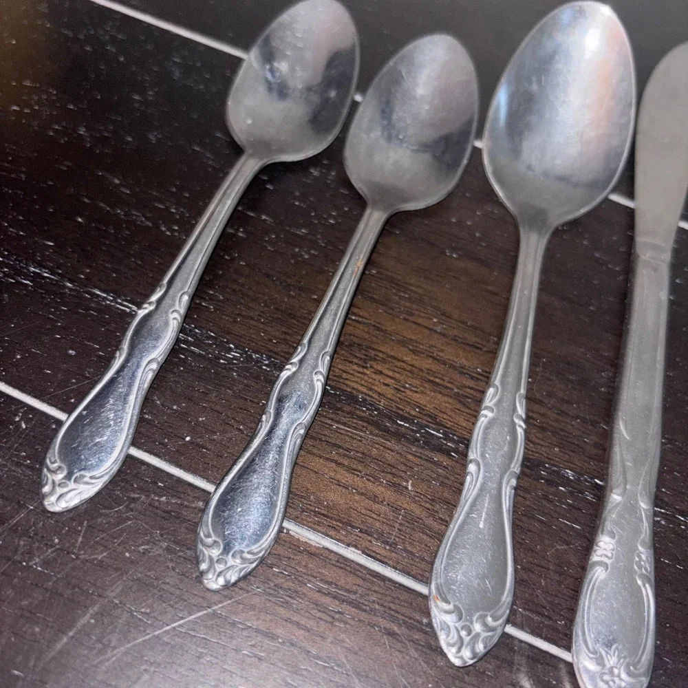 Vintage | Customcraft Stainless Flatware Set Spoons‎ Forks Knife Simeon L George